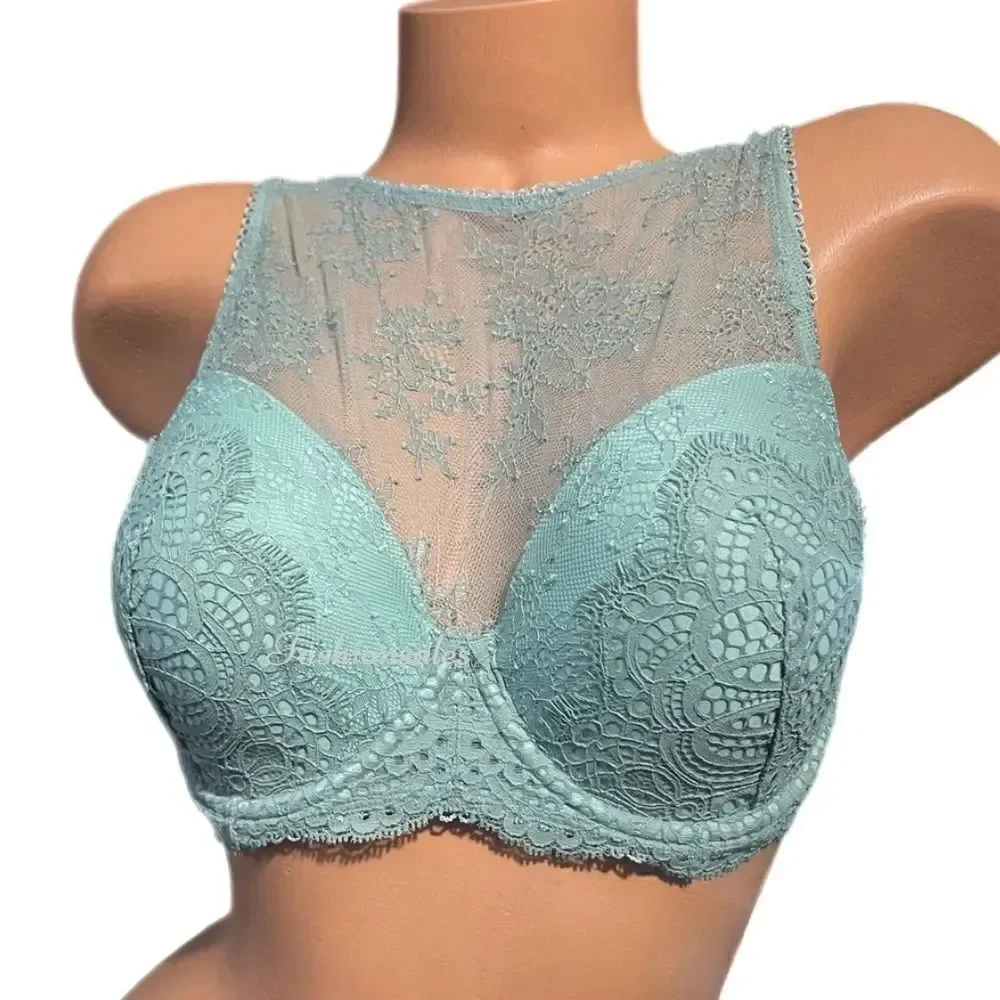 Victorias Secret Dream Angels High Neck Lined Demi Sage Bra
